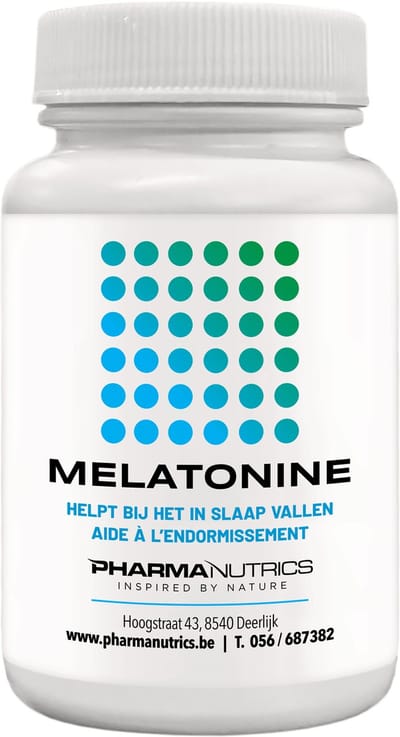 MELATONINE 180 Smelttabletten - Pharmanutrics - Slaap- Jetlag - Bioritme // Natuurlijk // Voedingssupplement // Hypo-allergeen