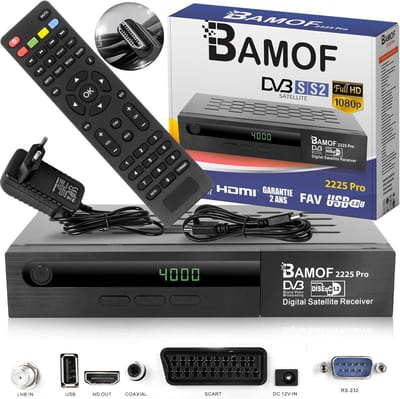Digitale Satellietontvanger Full HD 1080p met HDMI en USB Aansluitingen