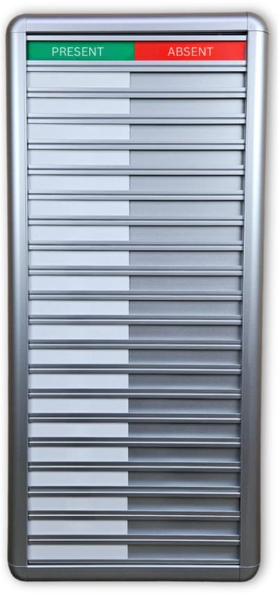 CombiCraft aluminium Present-Absent bord - 20 personen
