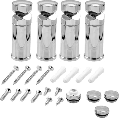 BELRAD bevestigingsset badkamer radiator – 4 stuks – Chroom