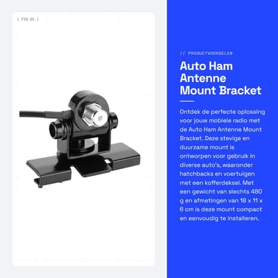 Dailygoods- Antennebeugel - Auto Mount - Kofferdeksel/Hatchback/Deur - Mobiele Radio - Schokbestendig - Eenvoudige Installatie - Antennehouder
