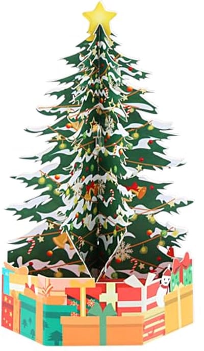 Pop-up kerstkaarten voor Kerstmis - 3D wenskaarten met envelop