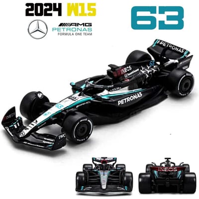 Bburago 1:43 Mercedes Amg W15 W14 E Performance F1 Formule Auto Die-Cast Voertuigen Verzamelmodel Race Speelgoed black