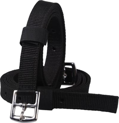 QHP - Beugelriem Nylon - Zwart - 100 cm