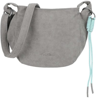 Fritzi aus Preußen schoudertas Sue02 Suede Jacky Crossbody Soft Dark Anthra grijs