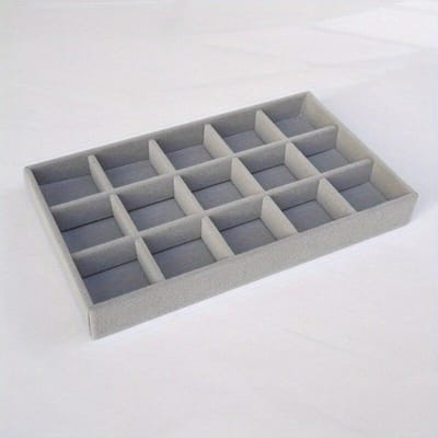 Plateau d'Exposition en Velours pour Bijoux Exquis Porte-Bijoux Portable Organisateur de Rangement pour Bagues Boucles d'Oreilles Colliers Plateaux Organizator