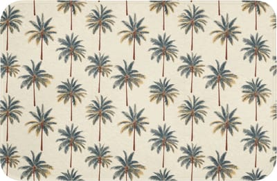 WC mat 60x40 cm - Antislip - Palmbomen - Tropisch - Groen - Toiletmat - Vloermat - Douchemat - Toilet tapijt - Toiletmatten