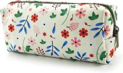 Ronte - Canvas Etui met Grote Capaciteit voor Bloemen - Leraar Gift - Pen Tas - Make-up Tas - Cosmetische Doos