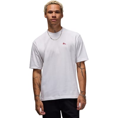 Jordan Patch T-shirts Heren - Wit - Maat XS - Katoen Jersey
