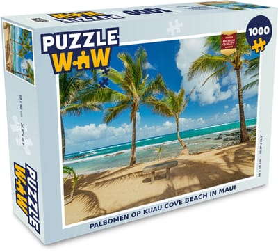Puzzel Palbomen op Kuau Cove Beach in Maui - Legpuzzel - Puzzel 1000 stukjes volwassenen