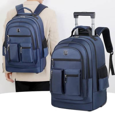 Sacs d'ordinateur professionnels pour hommes et femmes Sacs de voyage décontractés Sacs d'école pour élèves du collège Sacs à dos à levier bleu
