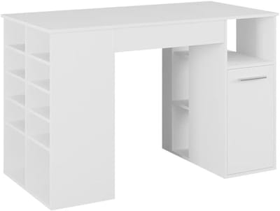 Bureau Victoria - Werktafel - Thuiskantoor - Veel opbergruimte - 135 x 68 cm - Wit