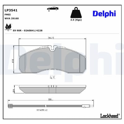 Remblokset DELPHI LP3541