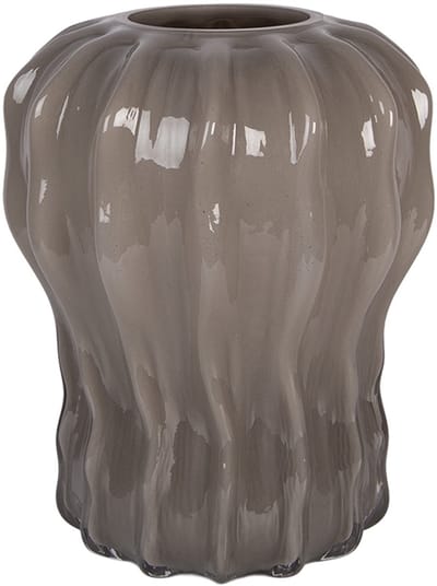 Clayre & Eef Vaas Ø 19x25 cm Grijs Glas