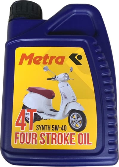 Motorolie (5w40) 1L Synthetisch Metra-Kit (Voor 4t Scooter)