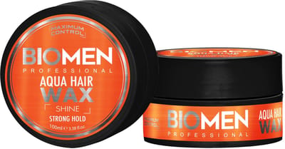 Biomen Professional Shine Aqua Hair Wax 100 ml - Strong Hold – Vegan Styling Wax voor Haar & Baard – Maximale Glans & Sterke Hold - Haarwax - wax voor mannen - Styling wax - Vegan haarwax