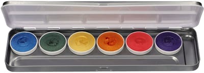 Superstar Summer Festival Aqua Face- and Bodypaint palette 6 kleuren - Schmink pallet