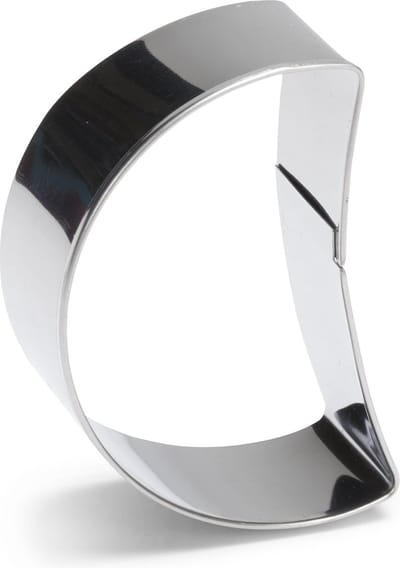 uitsteekvorm Maan 6 cm RVS zilver