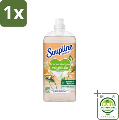 1 x Soupline - Wasverzachter - Oranjebloesem - 52 Wasbeurten - 1.3L - Wasverzachter - Plantaardige Wasverzachter - Wasverzachter Oranjebloesem - Zachte Was - Wasverzachter Biologisch