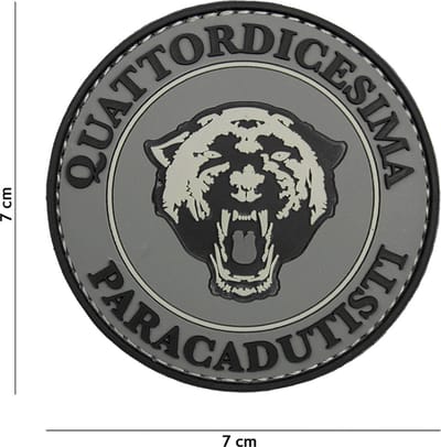 Embleem 3D PVC Paracadutisti grijs