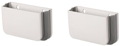 Witte magnetische pennenhouder set van 2, ideaal voor whiteboards, koelkasten en als organizer voor kantooraccessoires