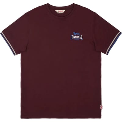 Lonsdale London SHILDON Heren T-shirt - bordeaux - 3XL