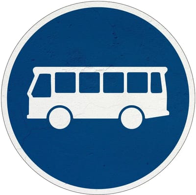 Rijstrook lijnbussen bord - F13 | Sign Again materiaal | 10 cm