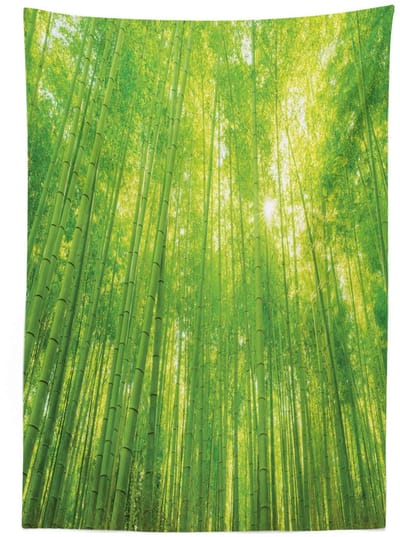 ABAKUHAUS Tafelkleed 140x200 – Satin-melange, Groen, Wasbaar, Binnen/Buiten