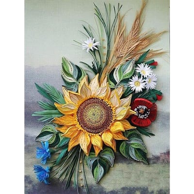 Diamant schilderij bloemen strass mozaïek diamant borduurwerk bloem kruissteek mozaïek diamant woondecoratie 20X30CM gray
