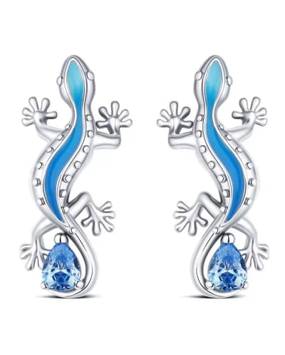 Oorbellen hagedis Sterling zilver925