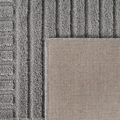 Art Vloerkleed – Japandi – Blokpatroon – Modern & Laagpolig – Grijs – 200x290 cm