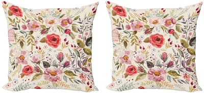 ABAKUHAUS Kussenhoes – 40x40 cm – Dubbelzijdig bedrukt – Bloemen