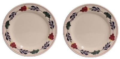 Boerenbont ontbijtborden rond 21cm - set van 2 Stuks