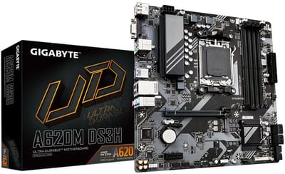 GIGABYTE A620M DS3H Moederbord - AMD A620 - AMD AM5 - DDR5 RAM - Micro-ATX