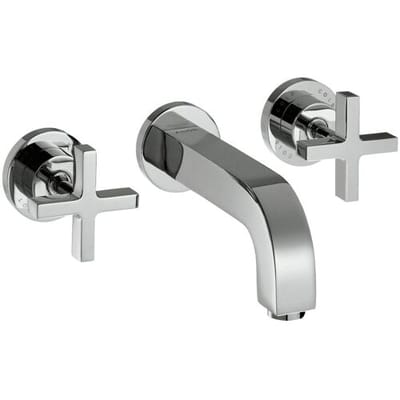 AXOR Citterio 3-hole wall-mounted basin mixer; cross handles