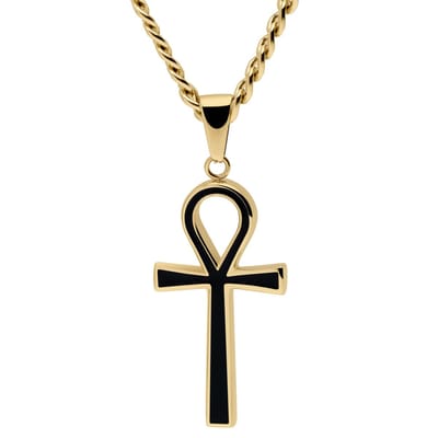 Goudkleurige Ketting met Ankh-hanger