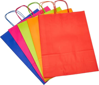 Assortiment Papieren Tassen Shopper met Handvat - Cadeautas Herbruikbaar - 25 Stuks
