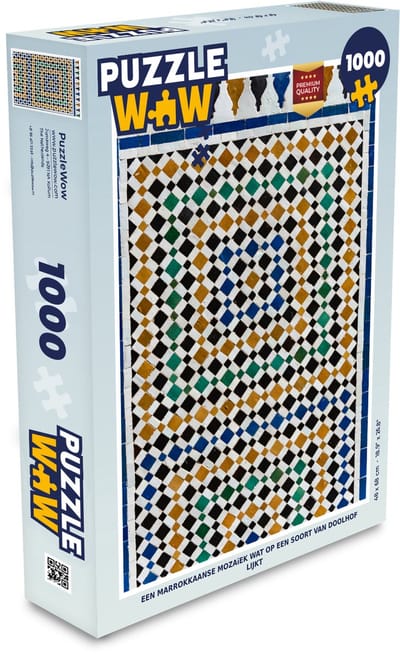 Puzzel Een Marrokkaanse mozaïek wat op een soort van doolhof lijkt - Legpuzzel - Puzzel 1000 stukjes volwassenen