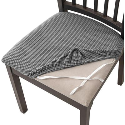Jacquard zitkussenhoes maïskorrel stof stretch stoelhoezen voor eetkamer kantoor keuken spandex ronde krukbeschermer 1 piece