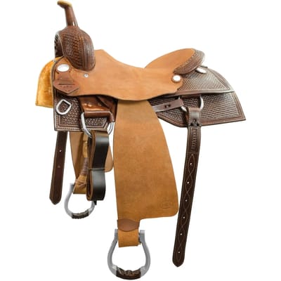 Western zadel voor paard Pool's Genuine Cutter