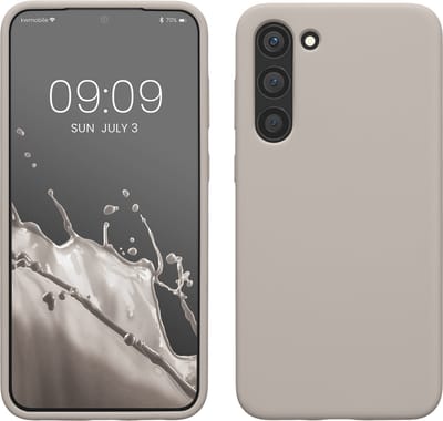 kwmobile telefoonhoesje geschikt voor Samsung Galaxy S23 Plus - Hoesje met siliconen coating - Smartphone case in mat beige