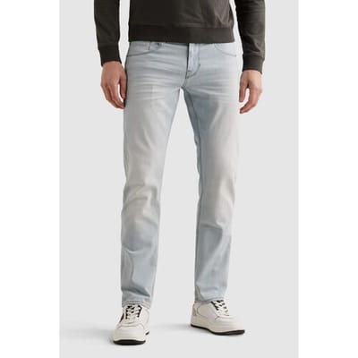 PME legend blauwe heren jeans   Nightflight   Bleached wash wassing   Regular fit   5-Pocket zakken   Knoop- en ritssluiting   Duurzaam   Regular