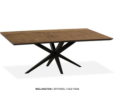 Maxfurn - Eettafel | Zeer krasvast | Kleur: Old teak| Afmeting 138x85cm