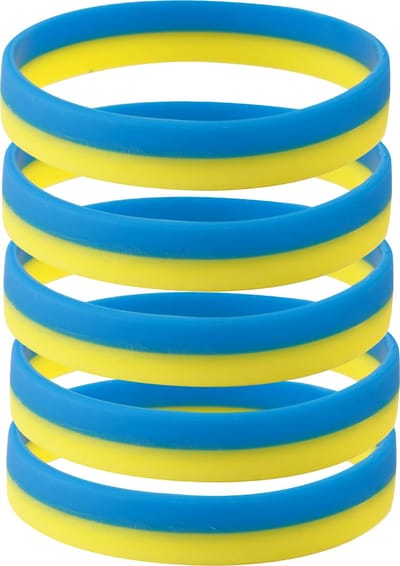Dinilu - 30 x Siliconen Armbanden Vlag Oekraïne - voor Volwassenen