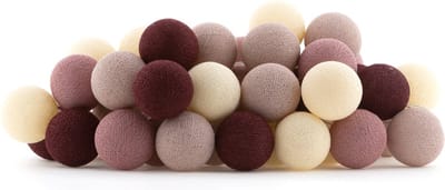 Cotton Ball Lights - LED lichtslinger voor binnen - Handgemaakt en Fairtrade - 50 lampjes - Rosegarden