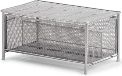 Zeller keuken/keukenkast organizer uitschuifbaar - zilver - 26 x 41 x 20 cm - metaal