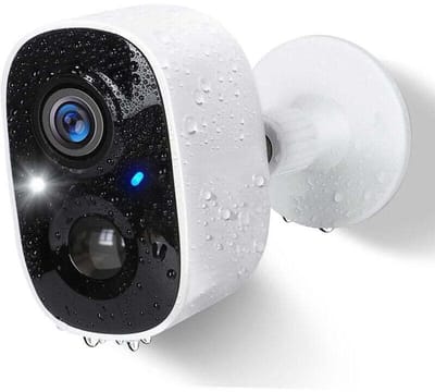 Draadloze wifi-beveiligingscamera voor buiten (met batterij), high-definition IP-camera voor binnen, met kleurennachtzicht, PIR-bewegingsdetectie, AI-detectie, tweewegsaudio, alarm en IP65 waterdichtheid.