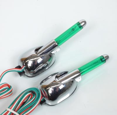 Paire de feu décoratif Teknix qui clignote vert pour tuning scooter Neuf