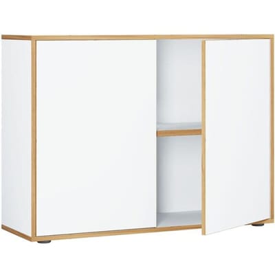 Houten kantoorkast Dossierkast Kantoormeubilair Kast Salia 2-voudig breedte 100 cm Draaideuren