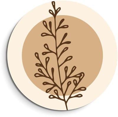 KitchenArt - Earthy Branch Form - Muurcirkel Binnen - ø 40 cm - Wandcirkel - Mét Ophangsysteem - Wanddecoratie - Muurdecoratie